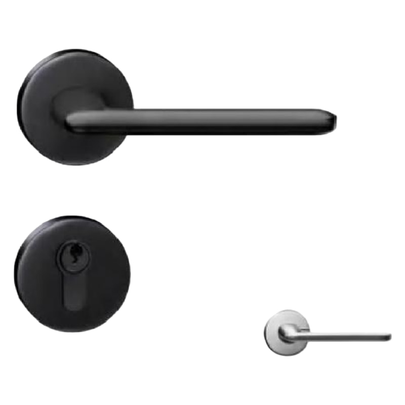 B12现代简约门锁哑黑