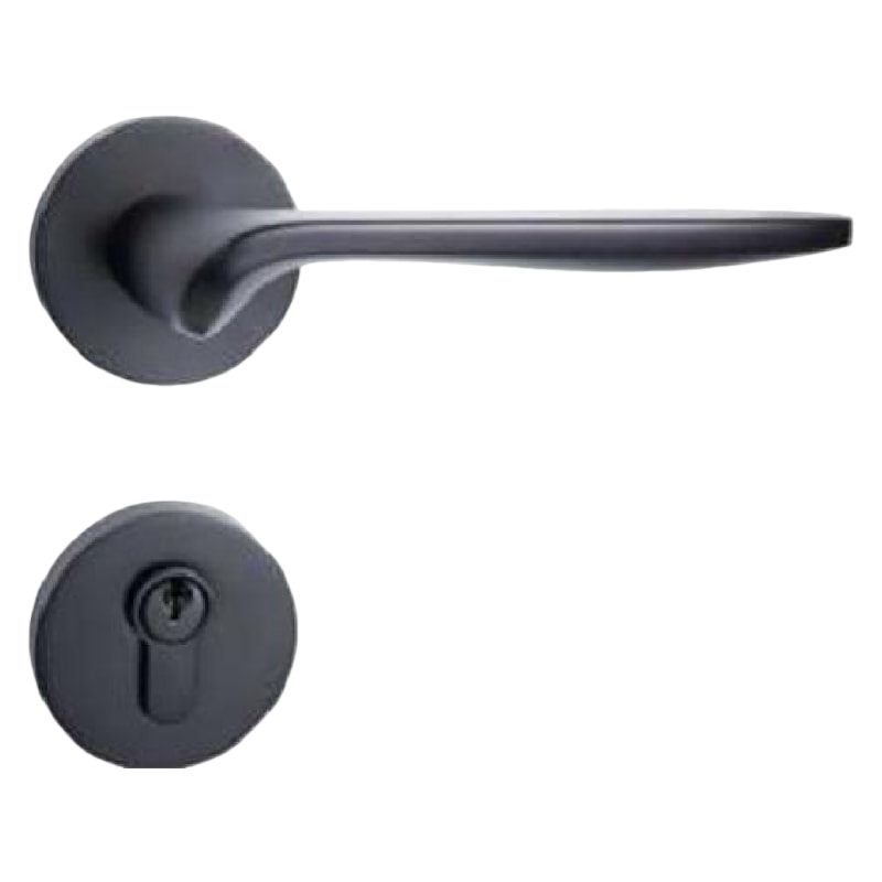 QX02现代简约门锁哑黑